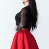 SPÓDNICZKA Rozkloszowana z KOŁA Czerwona - obrazek 3