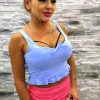 Spódniczka NEON Mini Neonowy RÓŻ ołówkowa na Gumce - obrazek 4