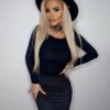 SPÓDNICZKA CZARNA MINI w KROPKI GROSZKI ołówkowa na Gumce - obrazek 11