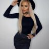 SPÓDNICZKA CZARNA MINI w KROPKI GROSZKI ołówkowa na Gumce - obrazek 9