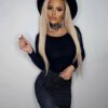 SPÓDNICZKA CZARNA MINI w KROPKI GROSZKI ołówkowa na Gumce - obrazek 5